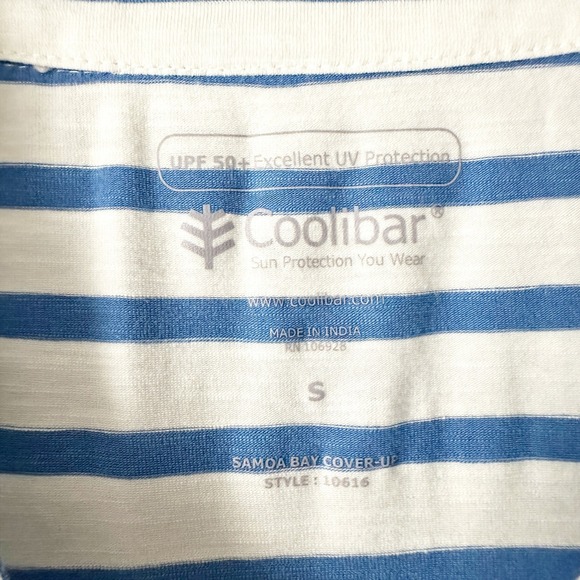 Coolibar Samoa Bay Cover-up UPF Long Sleeve Dress Women's Size Small NEW - Picture 11 of 13